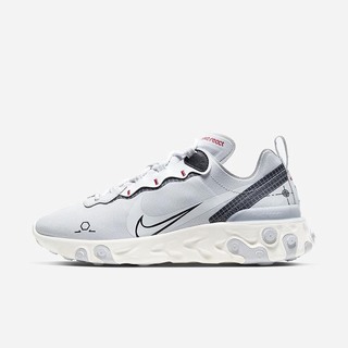 Pantofi Casual Nike React Element 55 Barbati Platină Albi Negrii | YWFX-12834